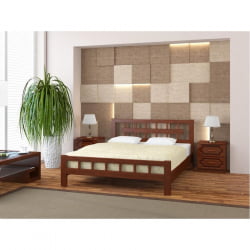 Кровать из массива Натали-5 200х140 Белый античный