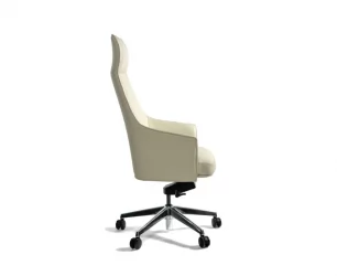 Кресло руководителя Бордо кожа Слоновая кость