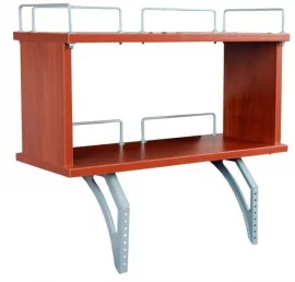 Полка задняя двухъярусная Polka_zz 1/600 (Polka_zz 7/600) Яблоня Серый