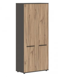 Шкаф с глухими дверьми EDIS EHCS 85.1 Дуб Денвер светлый Черный Мокко