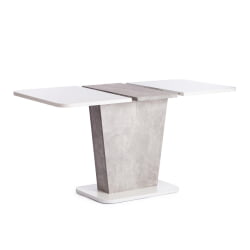 Обеденный стол GENT ЛДСП, 110-145x68,6x75,5 см, Белый/Бетон