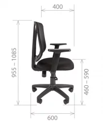 Кресло офисное CHAIRMAN 626 Черный Серая сетка