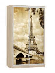 Шкаф-купе двухдверный Экспресс Дуо 1200х2200h Париж/Ясень шимо светлый