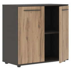 Шкаф с глухими малыми дверьми EDIS ELCS 85.1 Дуб Денвер светлый Мокко Мокко