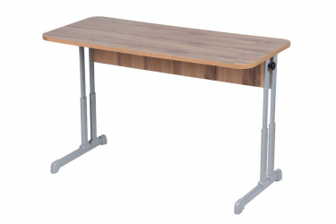 Парта двухместная эргономическая (рост 3-7) Дуб Вотан/Металл Серый