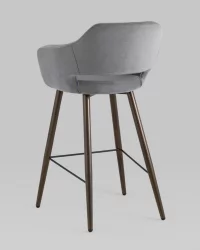 Стул барный Саймон Б велюр Темно-серый