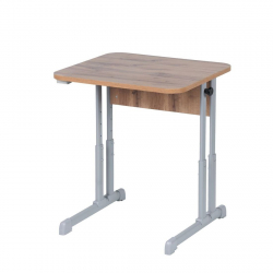 Парта одноместная эргономичная (рост 3-7) Клен Танзау/Металл Серый
