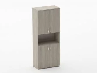 Шкаф высокий закрытый с нишей Glassy 6.19.111 Дуб сантана светлый