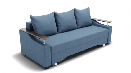 Диван Квадро-1 ПБ (ЗР) Цвет фасада: Голубой; Тип: Прямой; Материал фасада: Металл/Велюр