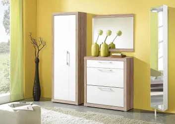 Поворотный зеркальный шкаф Lupo Белый