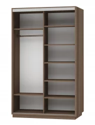 Шкаф-купе двухдверный Экспресс Дуо 1600х2200х Сакура/Ясень шимо тёмный / 1600х2200h