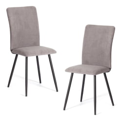 Стул обеденный La Rousse (2 шт. в упаковке) La Rousse (2 шт. в упаковке) NEW, велюр, серый/черный, 29, 45х55х93 см