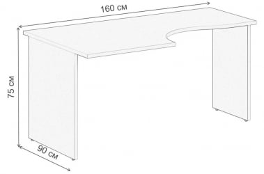 Стол эргономичный левый Sigma SG.422.WH.L Белый