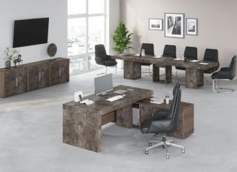 Современная тумба B-TONE BTN36130242 Вяз Бетон темный