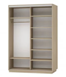 Шкаф-купе двухдверный Экспресс Дуо 1600х2200h Лондон/Ясень шимо светлый