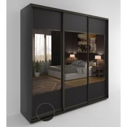 Шкаф-купе 3-х дверный Акцент-Дуэт КВ 2400х600 Венге