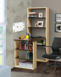 Стол компьютерный №12 Ясень Шимо темный/Ясень Шимо светлый