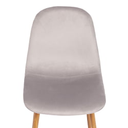 Мягкий стул BREEZE (mod. 4724) вельвет/металл, 44 х 53 х 87 см, Light grey (светло-серый) HLR14 / натуральный