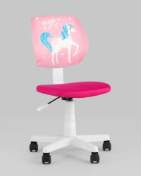 Кресло компьютерное детское ЛОЛО Unicorn пластик белый