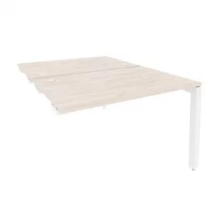 Стол-приставка двойной на П-образном м/к к опорным элем. ОНИКС О.МП-Д.СПР-2.8 Денвер Светлый/Белый / ONIX O.MP-D.SPR-2.8