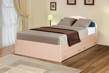 Кровать с ящиками на уголках №3 ЛДСП 1600*2000 Дуб млечный