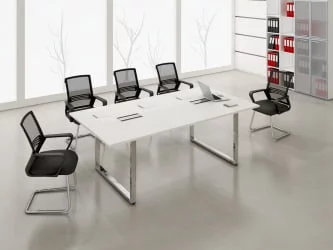 Стол рабочий, прямолинейный GLOSS LINE НСР-О.008 Белый Премиум