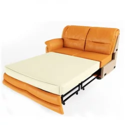 Секция двухместная раскладная с правым подлокотником Вавилон 2ВР Оранжевая (экокожа)