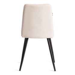 Металлический стул Asti TREND, велюр, молочный/черный, 4, 47х54х86 см