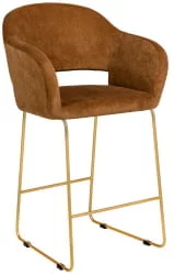 Стул барный Oscar (Б) Браун/ЛинкЗолот