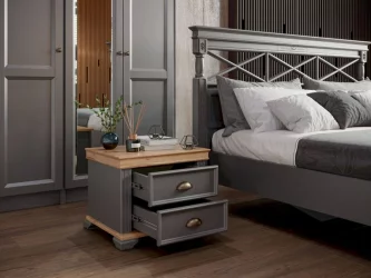 Спальный гарнитур Амели №11 Оникс серый