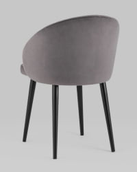 Стул с подлокотниками Брюссель велюр Темно-серый