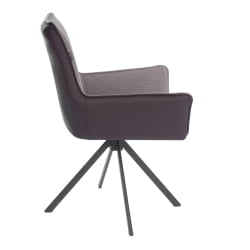 Кресло Murano/Мурано опора 360, велюр/букле (HYP)/Экокожа, бежевый/коричневый