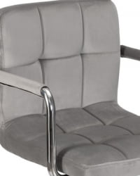 Стул барный ДОБРИН КРУГЕР АРМ (серый велюр (МДЖ9-75)) 2 шт / DOBRIN KRUGER ARM (MJ9-75))