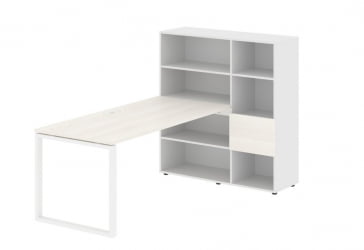 Рабочая станция EDIS EQRST 1217 Ясень Траун Белый Белый