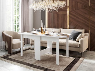 Стол-книжка Колибри 14 Белый шпон