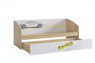 Кровать Форсаж MKF-07 Дуб сонома/белый