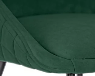 Стул обеденный DOBRIN STELLA (ЭМАЛЬ ЧЕРНЫЙ МУАР велюр Catania Izumrud)