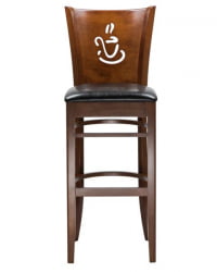 Стул барный DOBRIN JERRY BAR (шоколад, черный) 2 шт