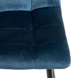 Стул CHILLY (mod. 7094) металл/вельвет, 45 х 55 х 87,5 см, синий/черный, G062-48