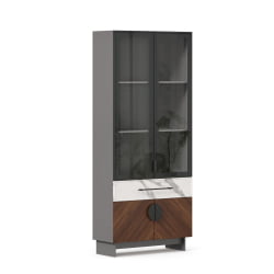 Шкаф комбинированный 880 Вилена ЛД 138.150.000 Оникс Серый/Орех/Монте белый