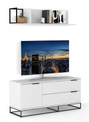 Полка в гостиную City большая белый