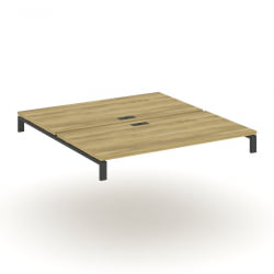 Двойной стол надставка на две опорные тумбы CONCEPT CN.DSN-007 Дуб Винченцо Антрацит