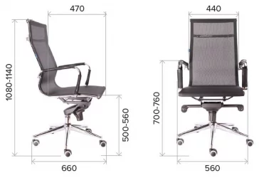 Кресло руководителя Opera M сетка Серый