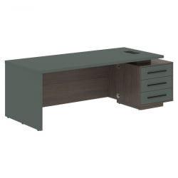 Стол руководителя правый VELION VCT 2290 R Нефрит Дуб Сильвер