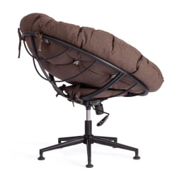 Кресло CLOUDE рогожка/металл, 97х98х90-96см, коричневый, 3М7-147