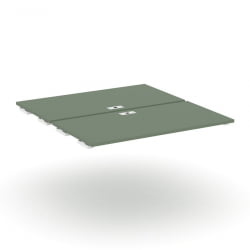 Двойной стол-приставка к двум опорным тумбам/шкафам CONCEPT CN.DSPR-006 Кобо Белый