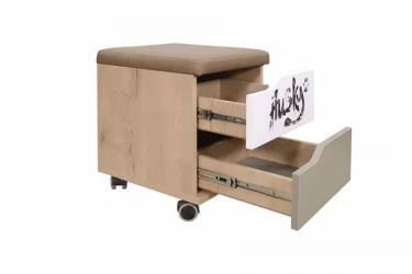 Тумба Хаски 52 Дуб Ирландский Мокко Белый