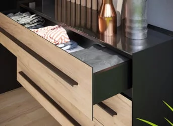 Прихожая в коридор современная Неаполь №1 Черный Дуб Золотой