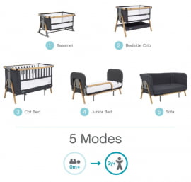 Люлька для новорожденных Tutti Bambini (Тутти Бамбини) CoZee XL 120*60 см Oak/Liquorice 211209/3581