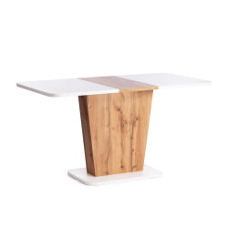 Обеденный стол GENT ЛДСП, 110-145x68,6x75,5 см, Дуб вотан/Белый